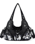 Multi-Pocket PU Leather Convertible Crossbody Purse