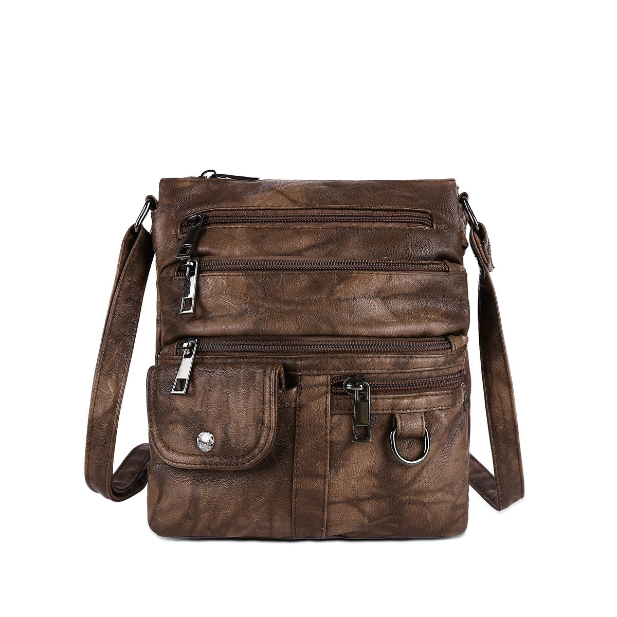 Women's tie-dye vintage pu leather crossbody bag-Angelkiss Bag