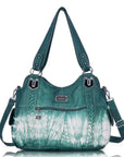 Washed PU Tie-Dye Hobo Shoulder Bag