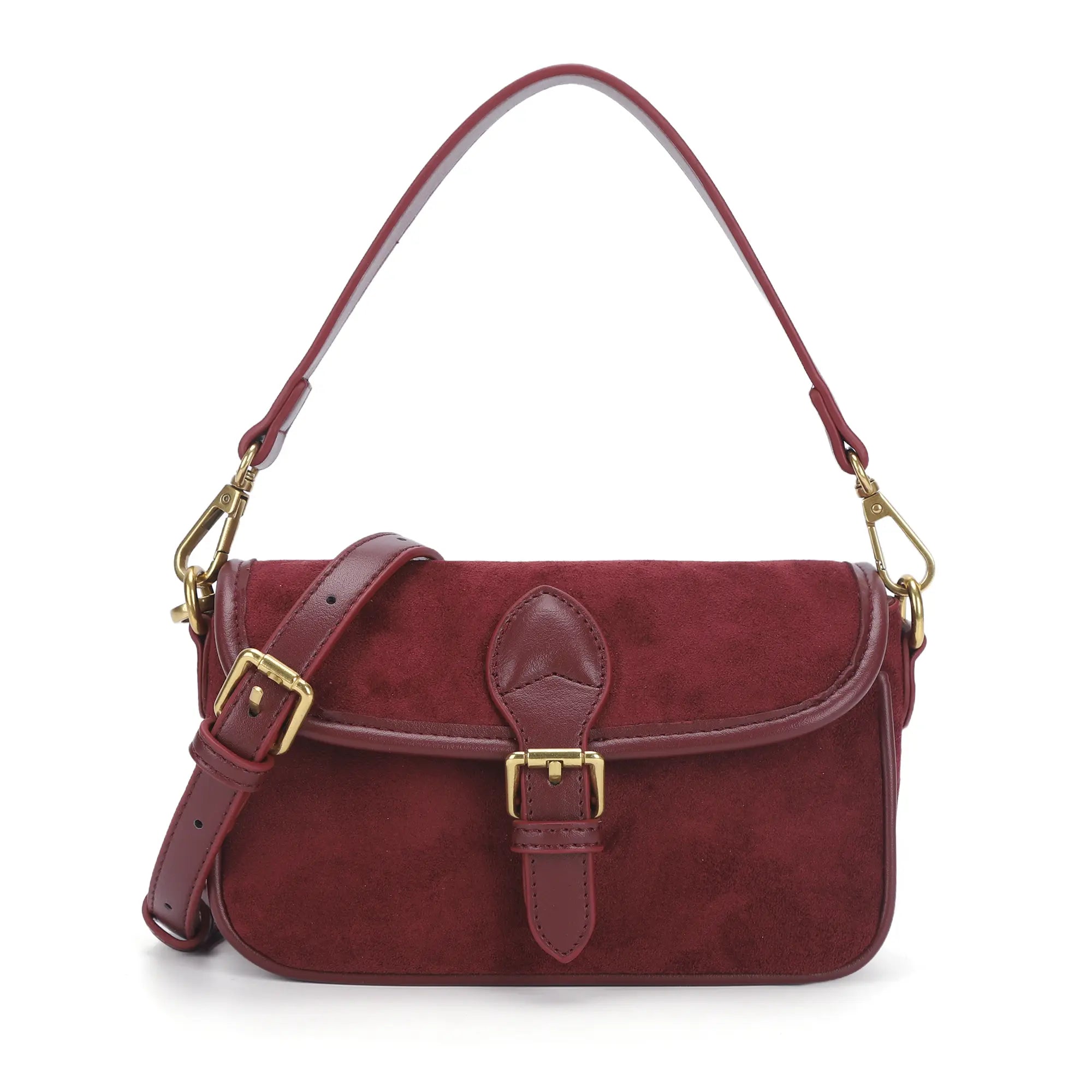 Mini Suede Convertible Shoulder Bag