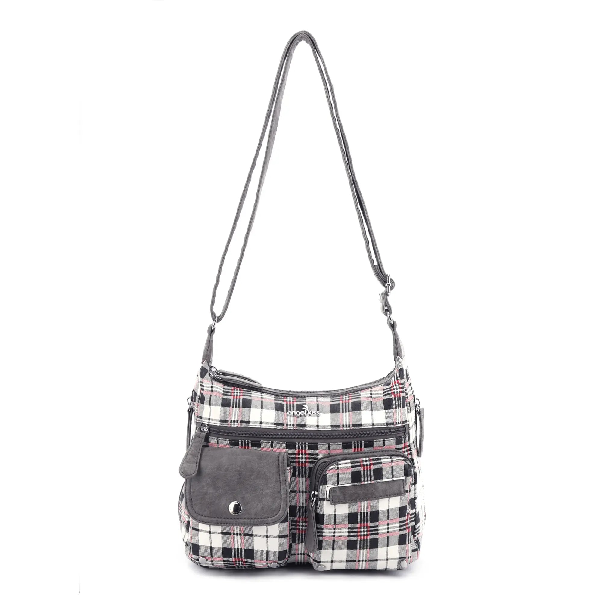 East West Plaid Crossbody Bag with Wallet
