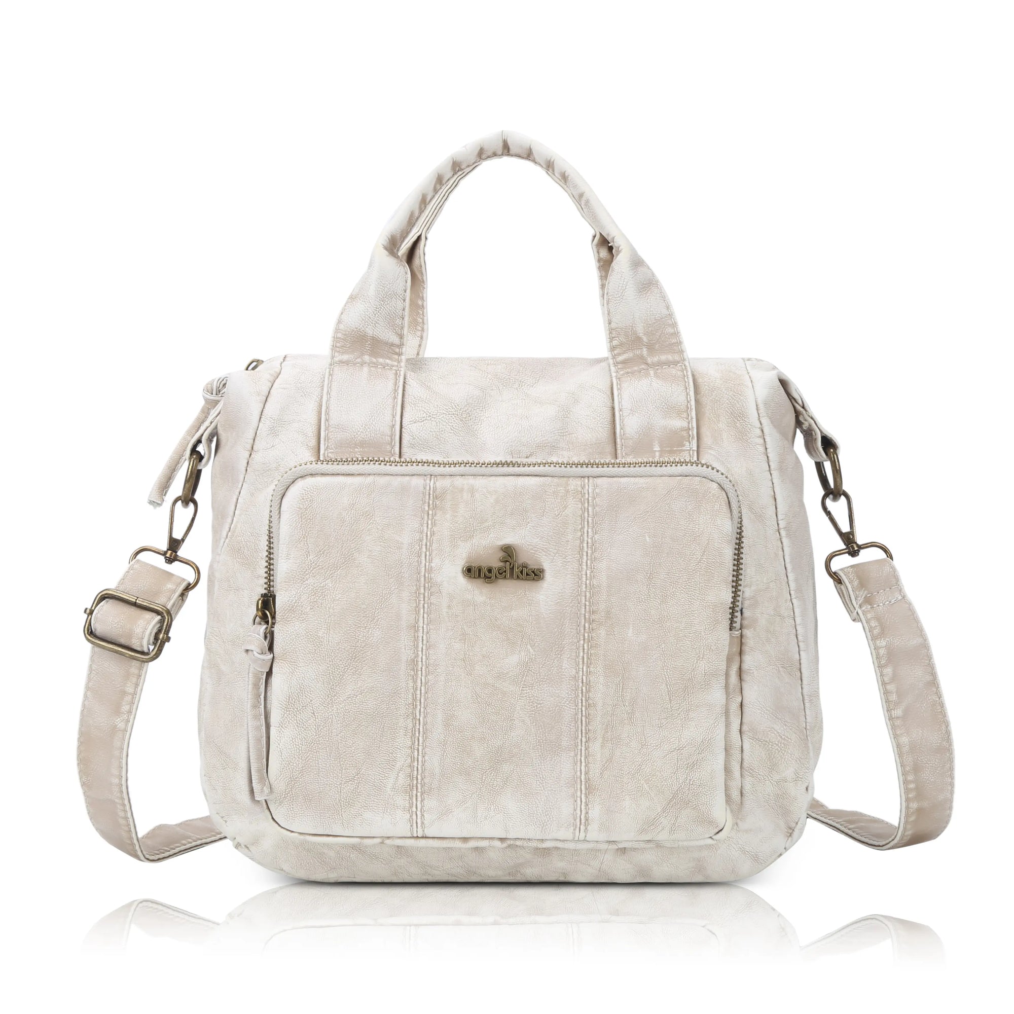 Soft PU Multi-Pocket Satchel Crossbody Bag