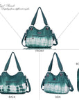 Washed PU Tie-Dye Hobo Shoulder Bag