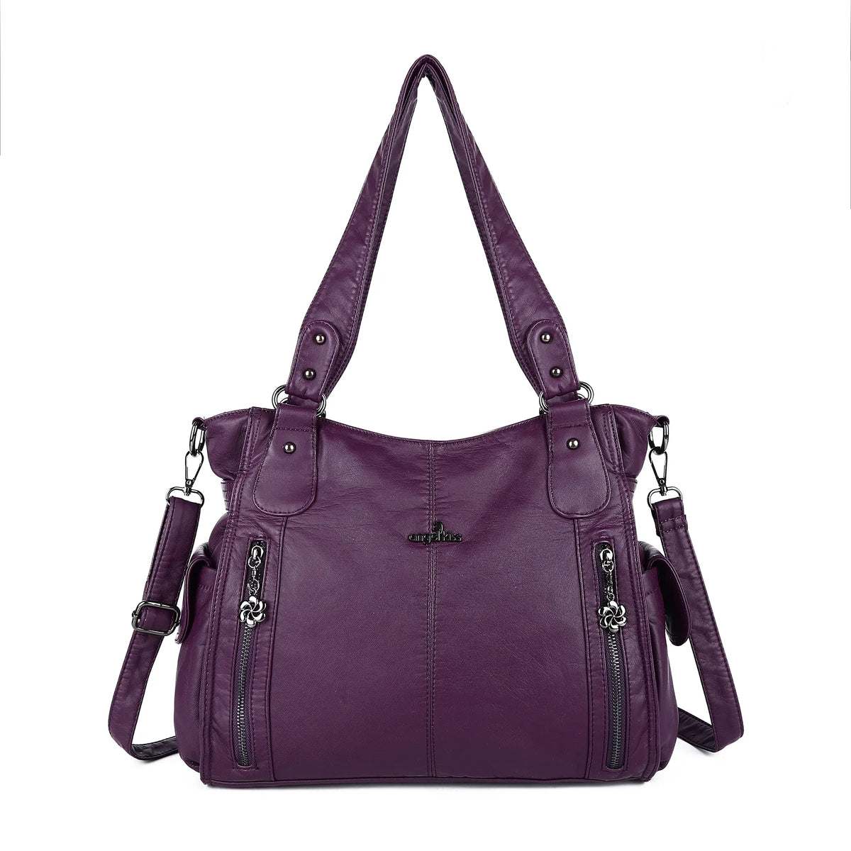 Large Capacity PU Leather Semi-Soft Tote Bag