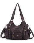 Tie-Dye Multi-Zip Hobo Shoulder Crossbody Bag