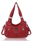 PU Multi-Zipper Classic Hobo Bags