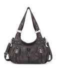 PU Leather Tie-Dye Hobo Shoulder Bag for Women