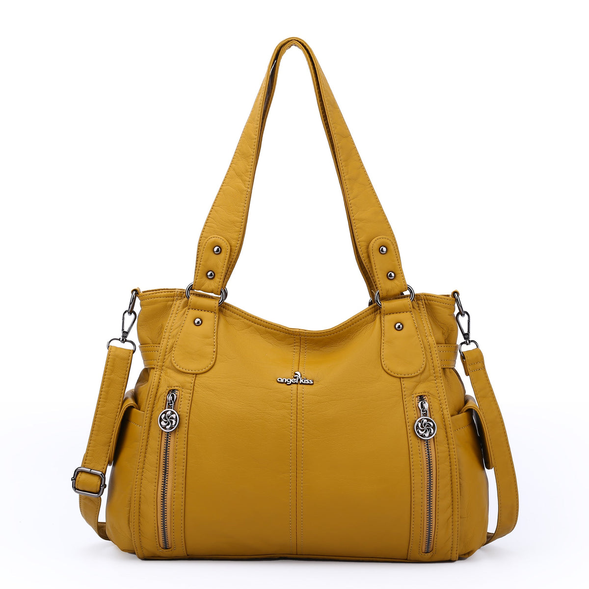 Angel Kiss Ladies roomy  washed handbag-Angelkiss Bag