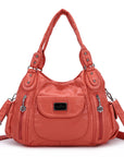 Women  handbag with High Quality Washed PU Multi Purpose tote bag-Angelkiss Bag