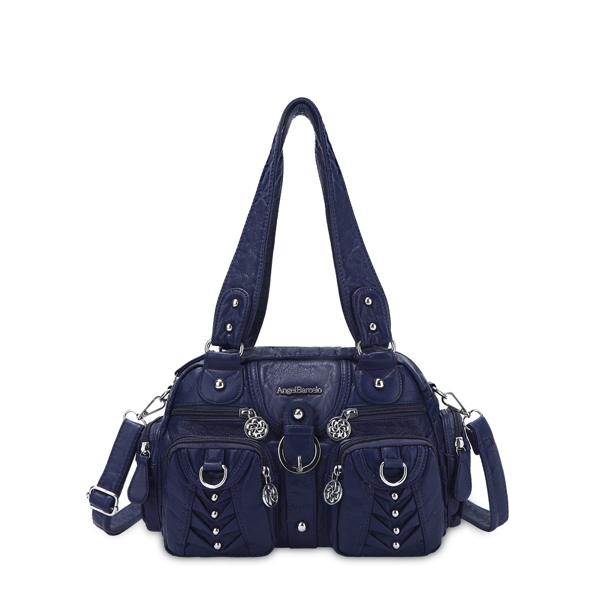 Multi-Pocket Top Handle Shoulder Purse for Women