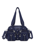 Multi-Pocket Top Handle Shoulder Purse for Women