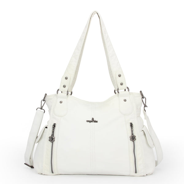 Large Capacity PU Leather Semi-Soft Tote Bag