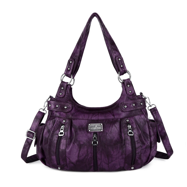 PU Leather Tie-Dye Hobo Shoulder Bag for Women