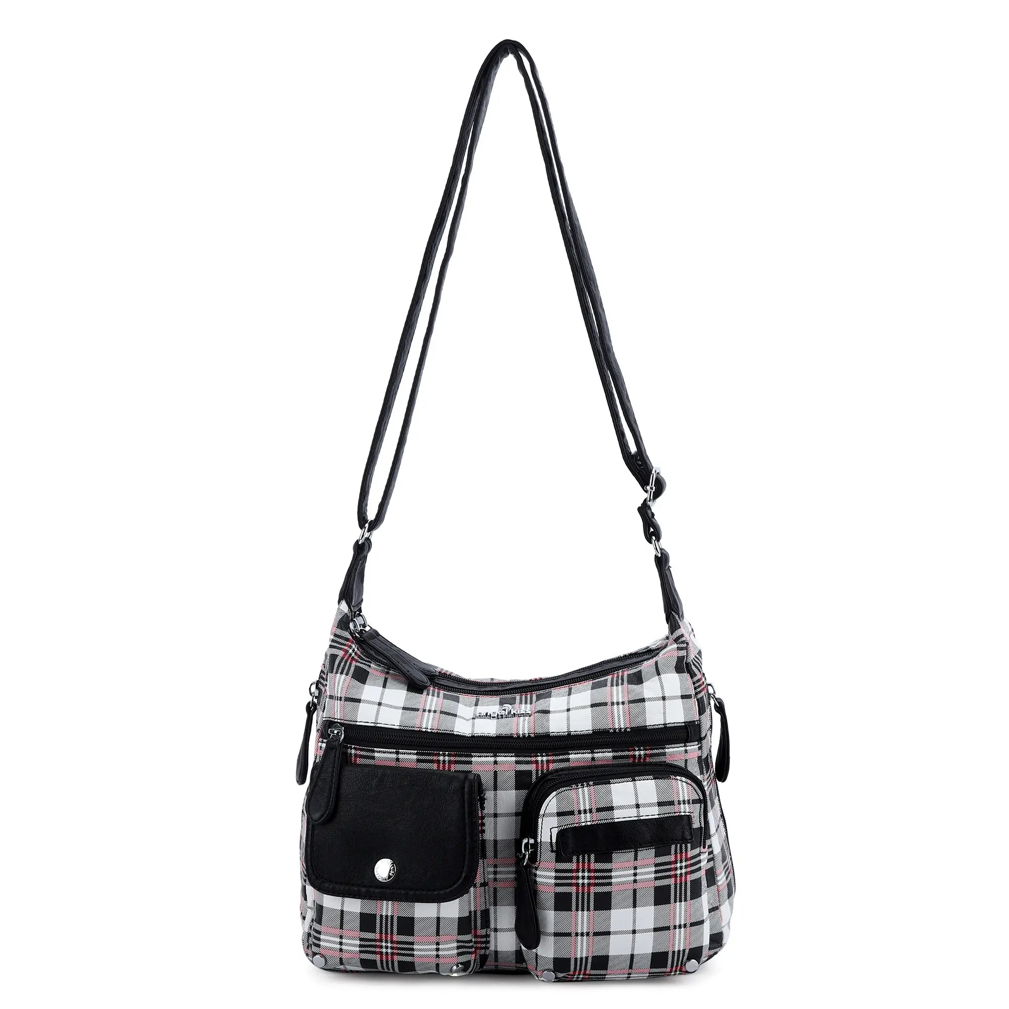 East West Plaid Crossbody Bag with Wallet