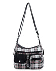 East West Plaid Crossbody Bag with Wallet