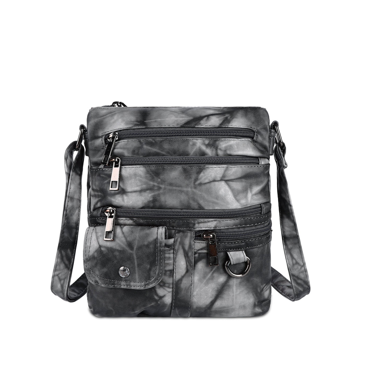 Women's tie-dye vintage pu leather crossbody bag-Angelkiss Bag