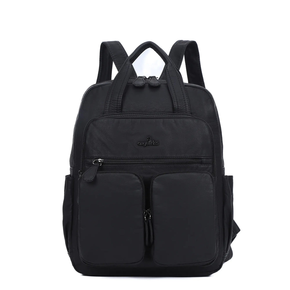 Washed Large Capacity Multi-Pocket Backpack
