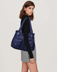 Distressed PU Crossbody Hobo Bag