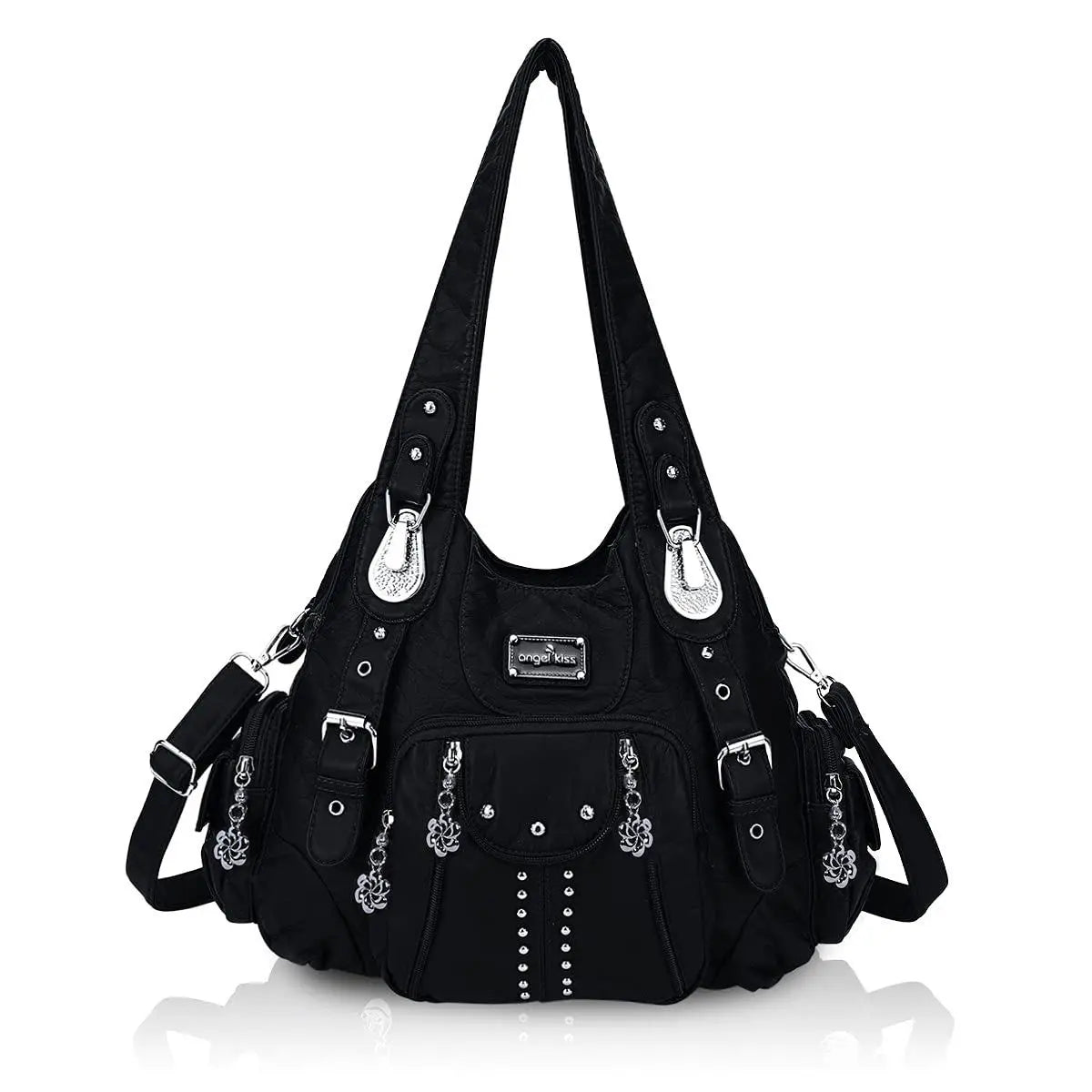 Studded Utility Carryall Shoulder Bag