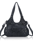 Multiple Zipper Crossbody Grunge Retro Bag