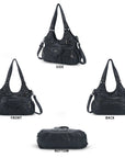 Multiple Zipper Crossbody Grunge Retro Bag