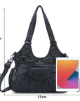 Multiple Zipper Crossbody Grunge Retro Bag