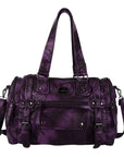 Convertible Tie-Dye Vegan Leather Hobo Shoulder Bag
