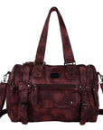Convertible Tie-Dye Vegan Leather Hobo Shoulder Bag