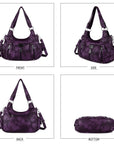 PU Leather Tie-Dye Hobo Shoulder Bag for Women