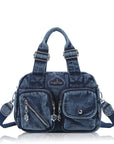 Small Multi-Pocket Satchel Bag with Adjustable Crossbody Strap