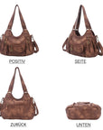 Tie-Dye Multi-Zip Hobo Shoulder Crossbody Bag