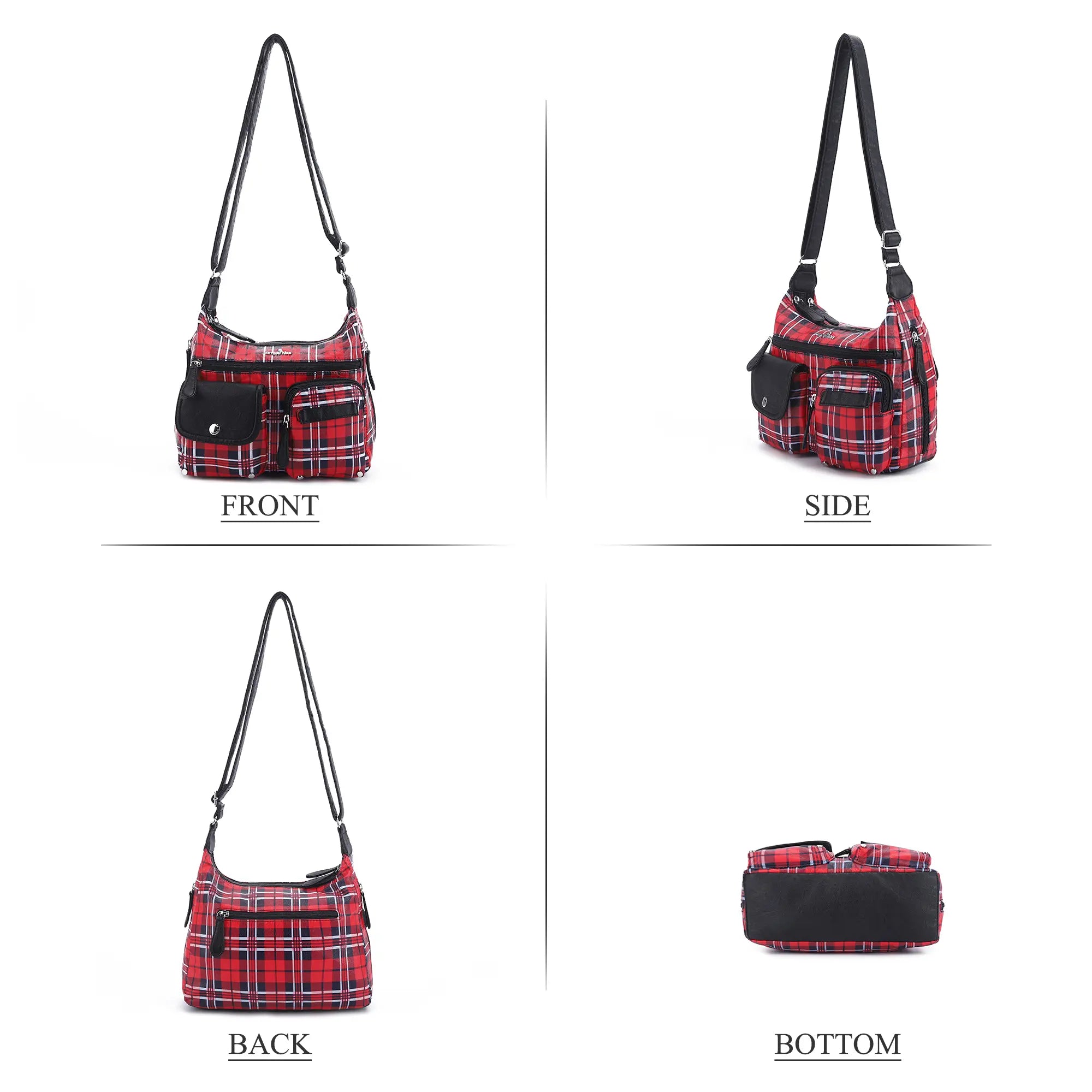 East West Plaid Crossbody Bag with Wallet
