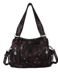 Large Leather Hobo Ladies Crossbody Handbags Studded Bag