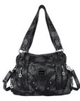 Large Leather Hobo Ladies Crossbody Handbags Studded Bag