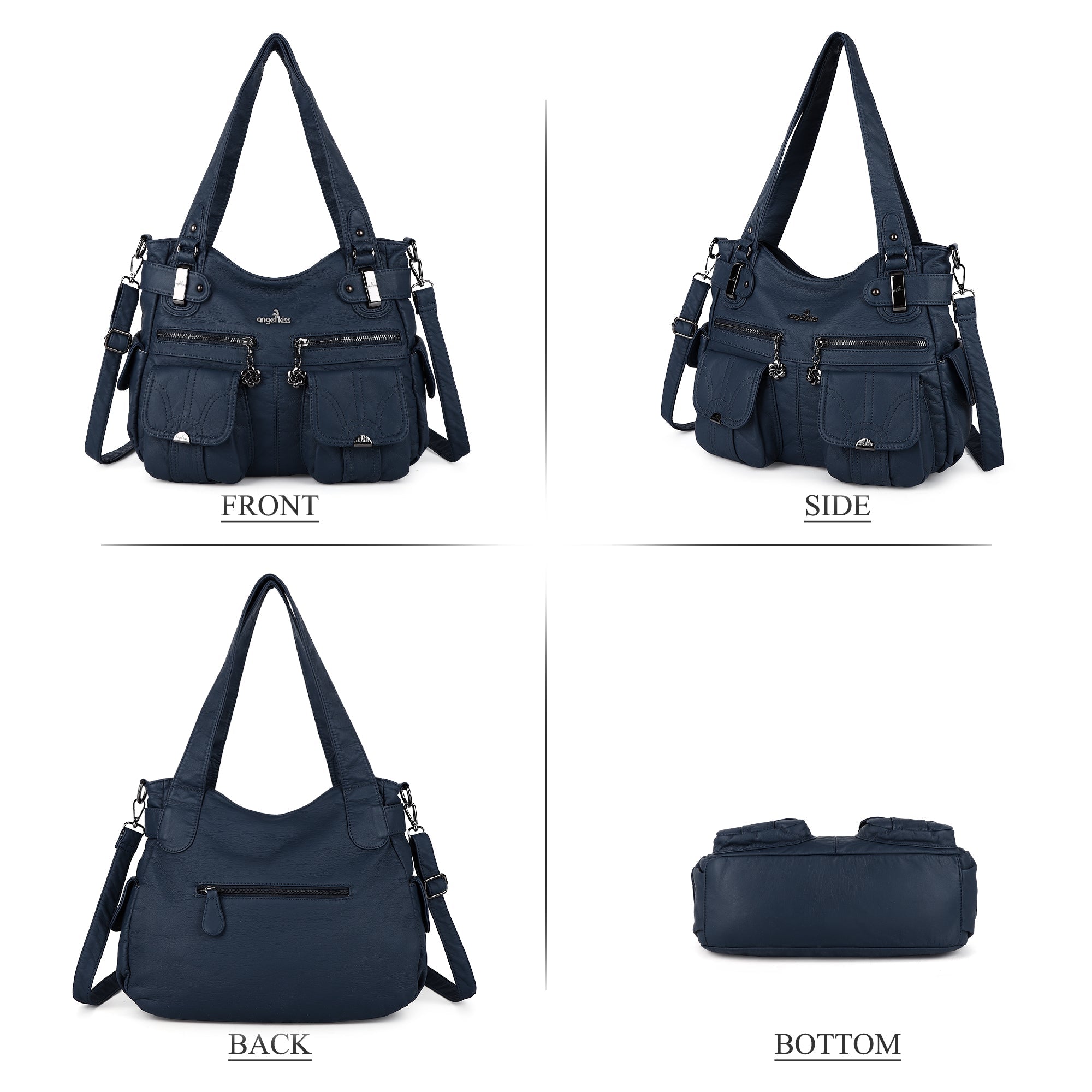 Fashionable  Handbags Women Tote Shoulder Top Handle Satchel Hobo Bags-Angelkiss Bag
