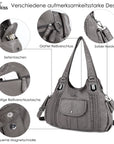 Women Waterproof Hobo Shoulder Purses and Handbags-Angelkiss Bag