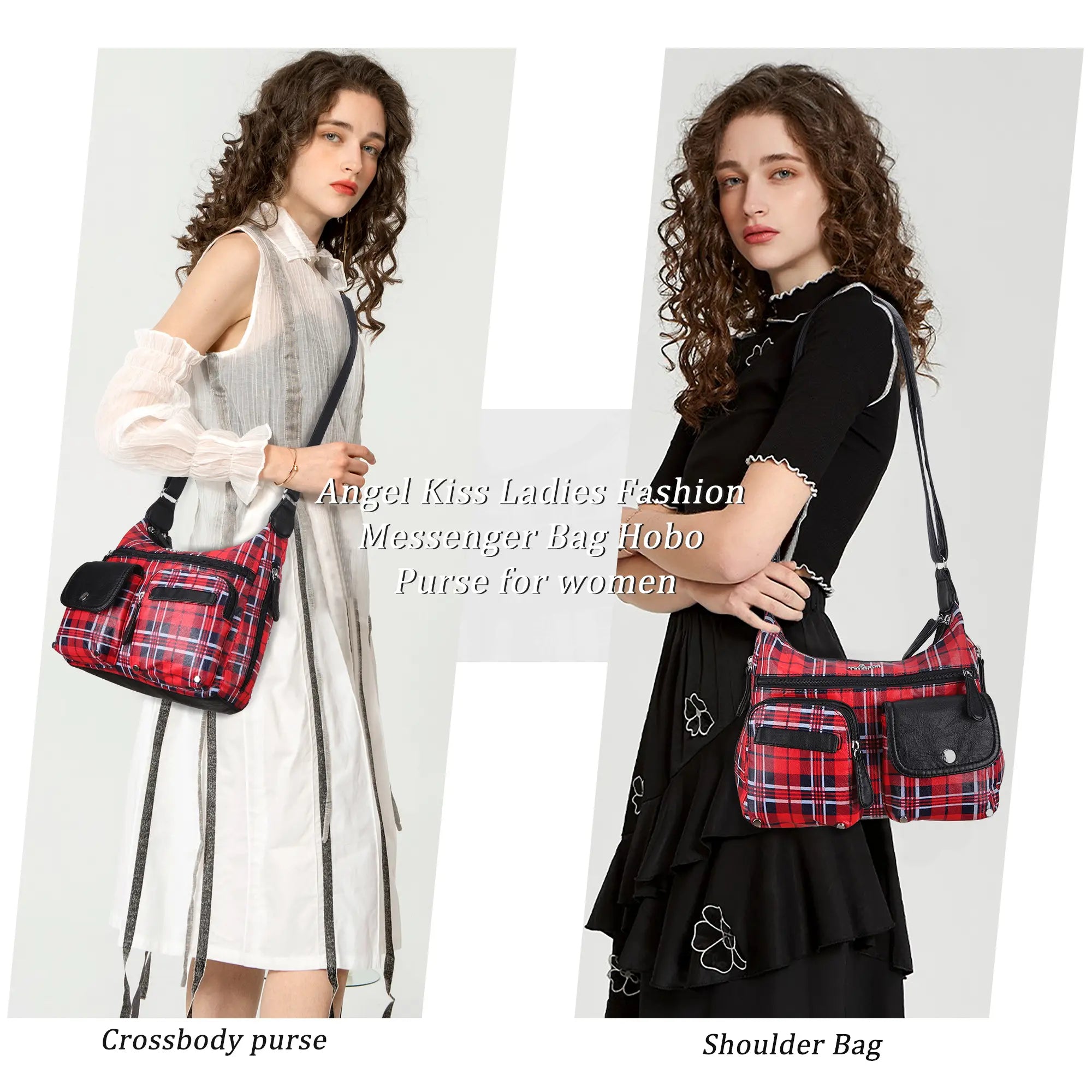 East West Plaid Crossbody Bag with Wallet