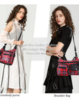 East West Plaid Crossbody Bag with Wallet