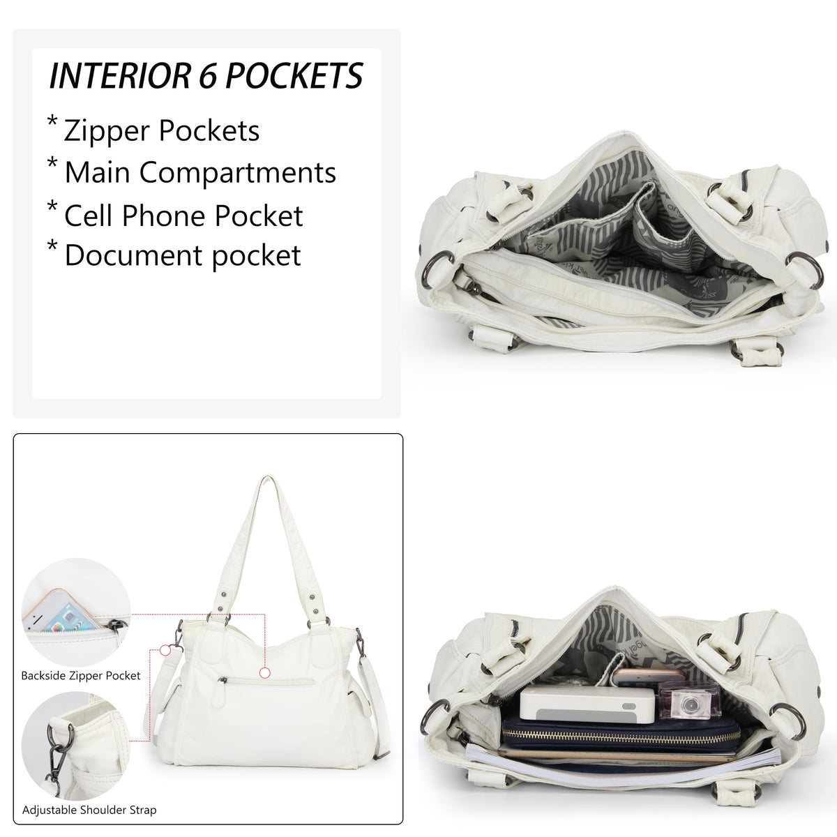 Angel Kiss Ladies roomy  washed handbag-Angelkiss Bag