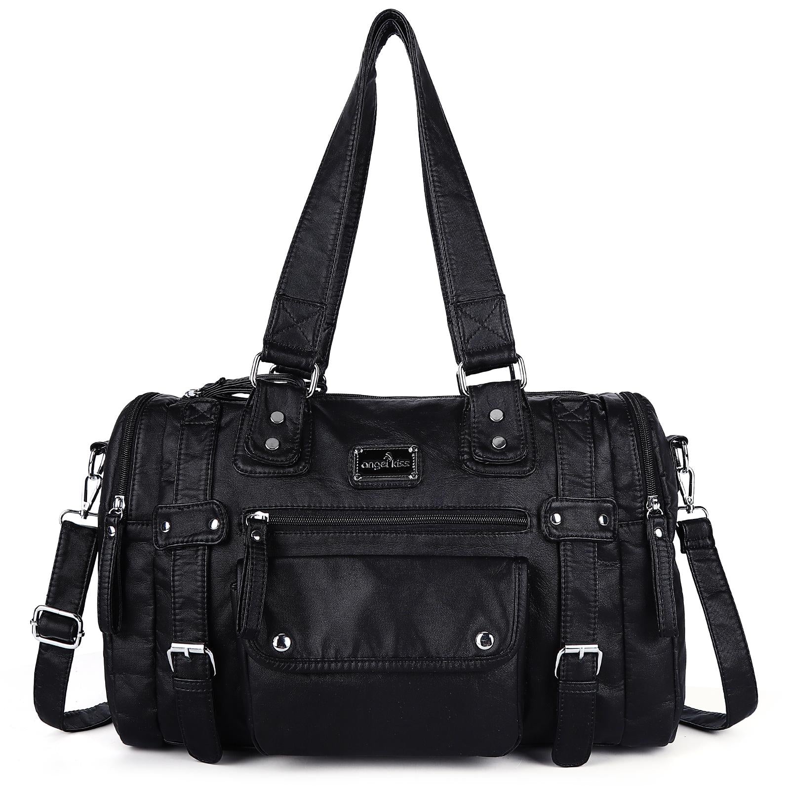 Convertible Tie-Dye Vegan Leather Hobo Shoulder Bag