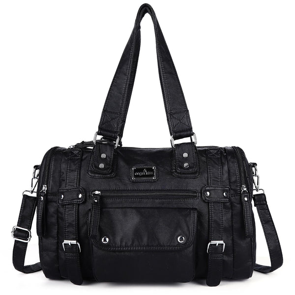 Convertible Tie-Dye Vegan Leather Hobo Shoulder Bag