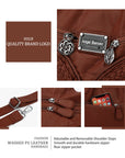 Women Large capacity hobo  Handbag Washed PU Leather-Angelkiss Bag