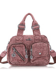 Small Multi-Pocket Satchel Bag with Adjustable Crossbody Strap