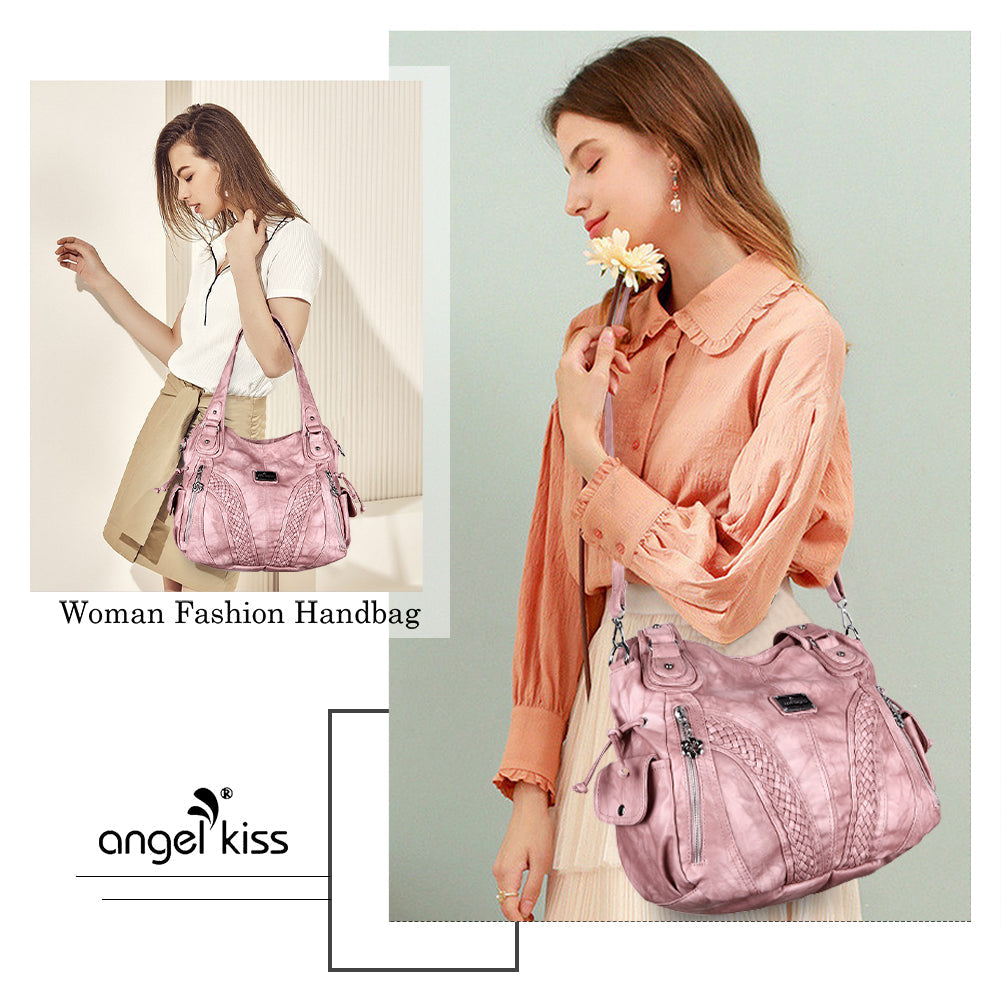 washed tie-dye design Daily women simple unique hobo handbag-Angelkiss Bag