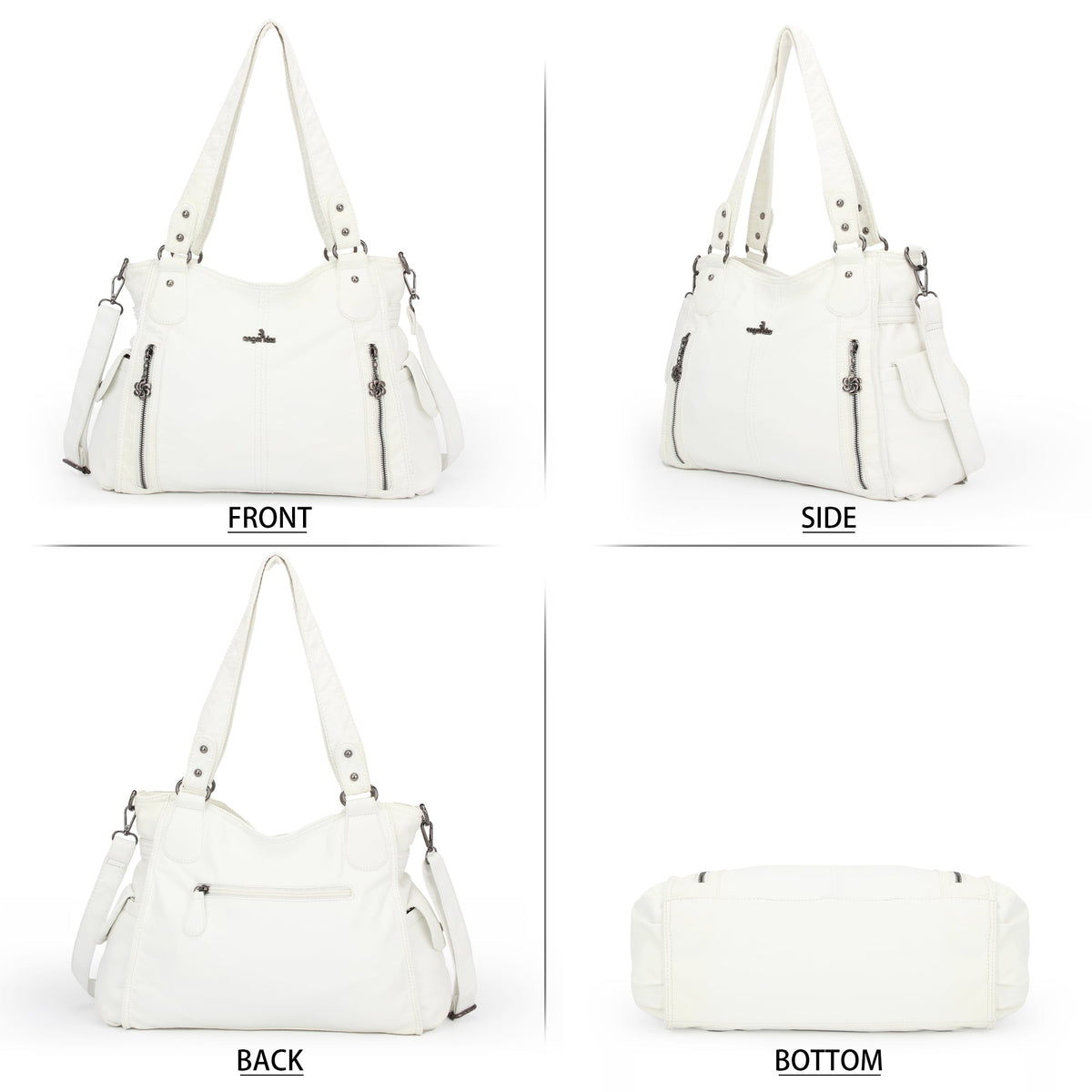 Angel Kiss Ladies roomy  washed handbag-Angelkiss Bag