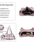 East-West Multi-Pocket PU Hobo Shoulder Bag