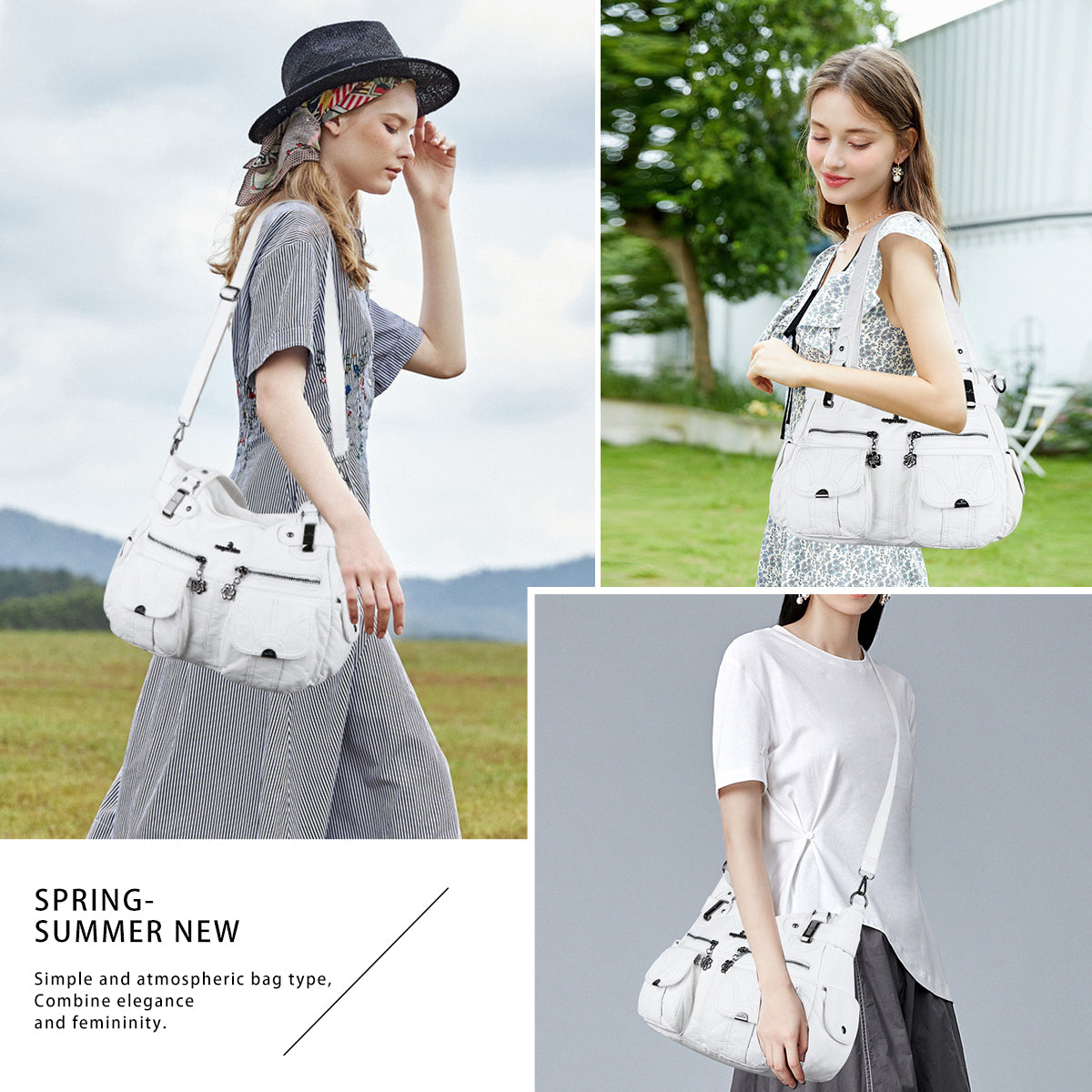 Fashionable  Handbags Women Tote Shoulder Top Handle Satchel Hobo Bags-Angelkiss Bag