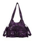 Tie-Dye Bag Womens Y2K Hobo Purse Faux Leather