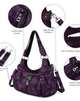 PU Leather Tie-Dye Hobo Shoulder Bag for Women