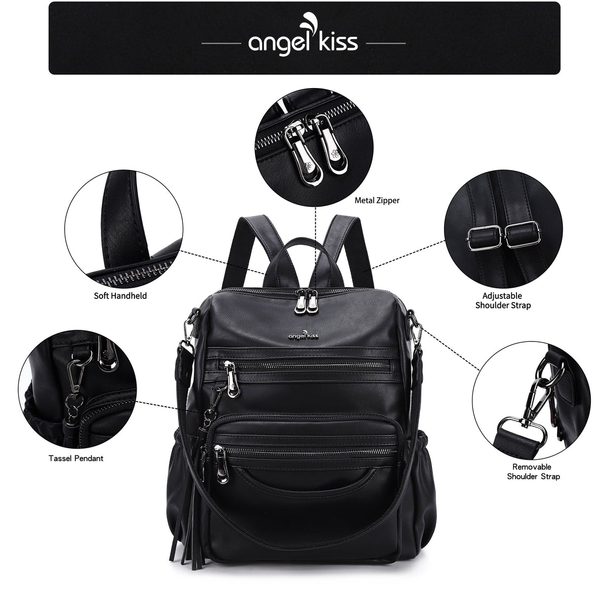 The best large capacity backpacks for weekends travel-Angelkiss Bag